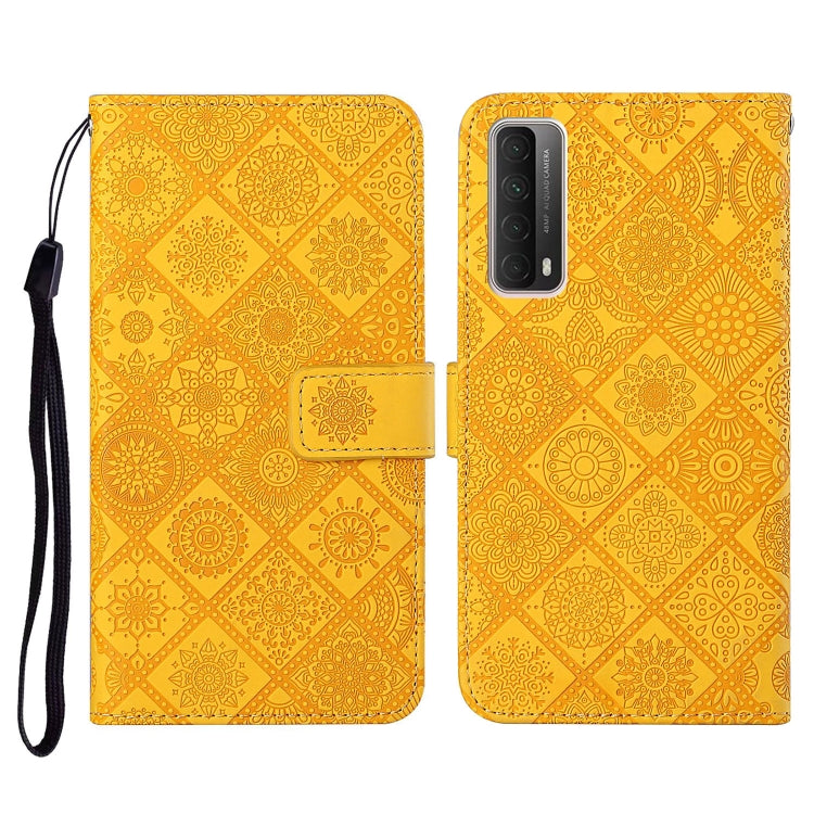For Huawei P smart 2021 Ethnic Style Embossed Pattern Horizontal Flip Leather Case with Holder & Card Slots & Wallet & Lanyard