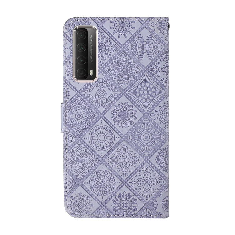 For Huawei P smart 2021 Ethnic Style Embossed Pattern Horizontal Flip Leather Case with Holder & Card Slots & Wallet & Lanyard