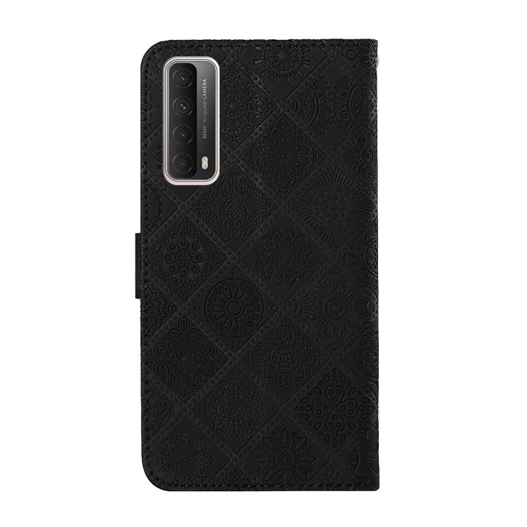 For Huawei P smart 2021 Ethnic Style Embossed Pattern Horizontal Flip Leather Case with Holder & Card Slots & Wallet & Lanyard
