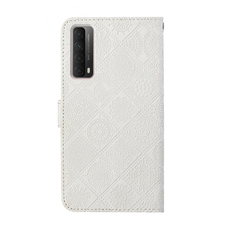 For Huawei P smart 2021 Ethnic Style Embossed Pattern Horizontal Flip Leather Case with Holder & Card Slots & Wallet & Lanyard