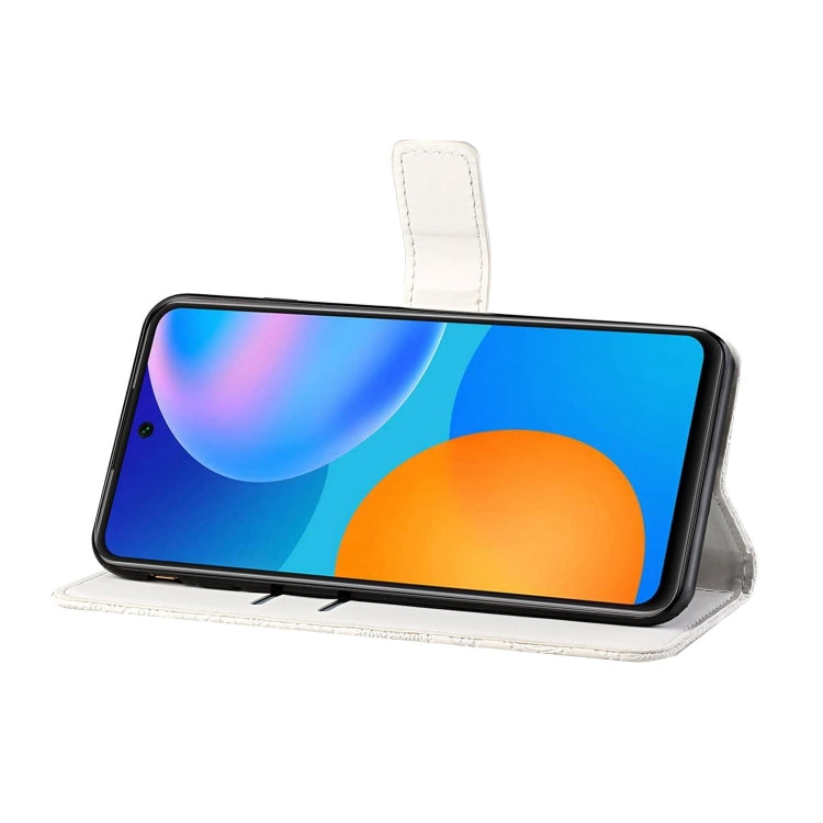 For Huawei P smart 2021 Ethnic Style Embossed Pattern Horizontal Flip Leather Case with Holder & Card Slots & Wallet & Lanyard
