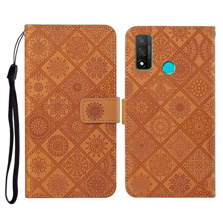 For Huawei P smart 2020 Ethnic Style Embossed Pattern Horizontal Flip Leather Case with Holder & Card Slots & Wallet & Lanyard