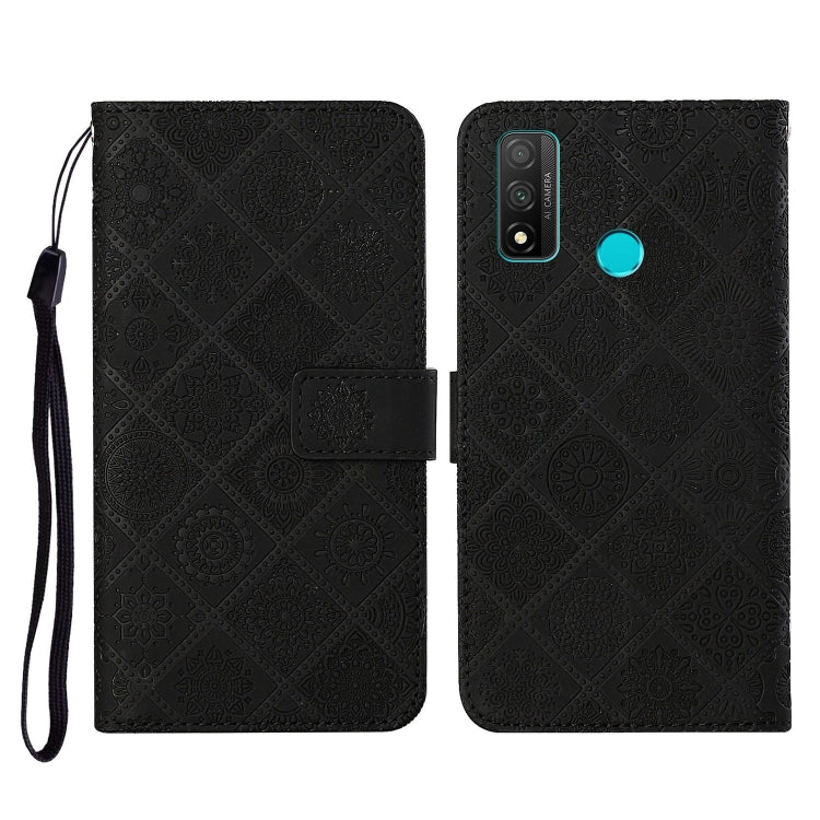 For Huawei P smart 2020 Ethnic Style Embossed Pattern Horizontal Flip Leather Case with Holder & Card Slots & Wallet & Lanyard
