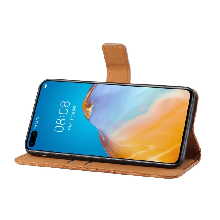 For Huawei P40 Ethnic Style Embossed Pattern Horizontal Flip Leather Case with Holder & Card Slots & Wallet & Lanyard