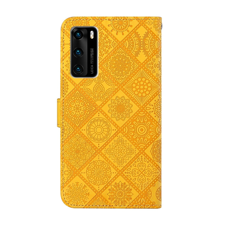 For Huawei P40 Ethnic Style Embossed Pattern Horizontal Flip Leather Case with Holder & Card Slots & Wallet & Lanyard