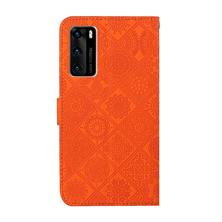 For Huawei P40 Ethnic Style Embossed Pattern Horizontal Flip Leather Case with Holder & Card Slots & Wallet & Lanyard
