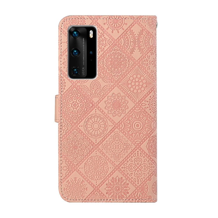 For Huawei P40 Pro Ethnic Style Embossed Pattern Horizontal Flip Leather Case with Holder & Card Slots & Wallet & Lanyard