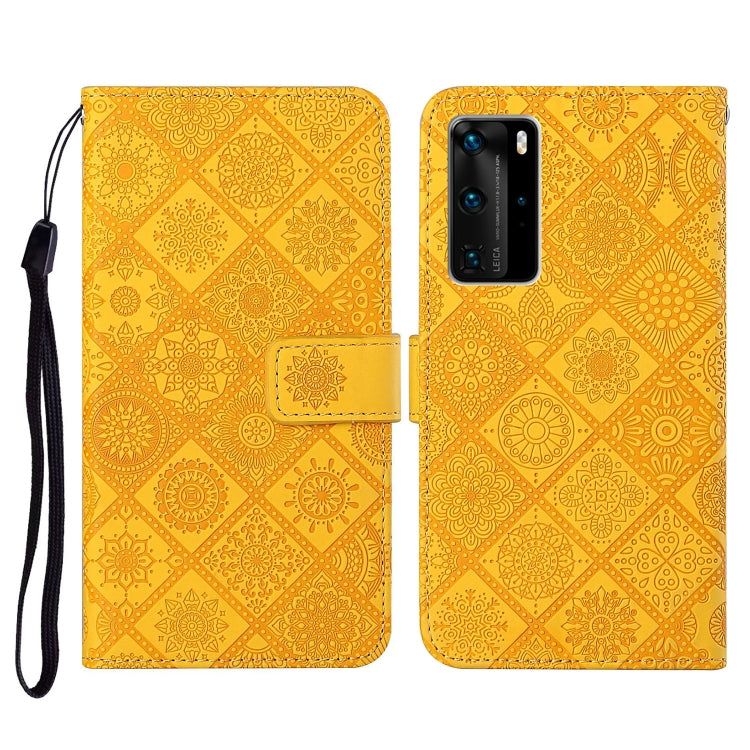 For Huawei P40 Pro Ethnic Style Embossed Pattern Horizontal Flip Leather Case with Holder & Card Slots & Wallet & Lanyard