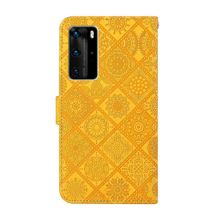 For Huawei P40 Pro Ethnic Style Embossed Pattern Horizontal Flip Leather Case with Holder & Card Slots & Wallet & Lanyard