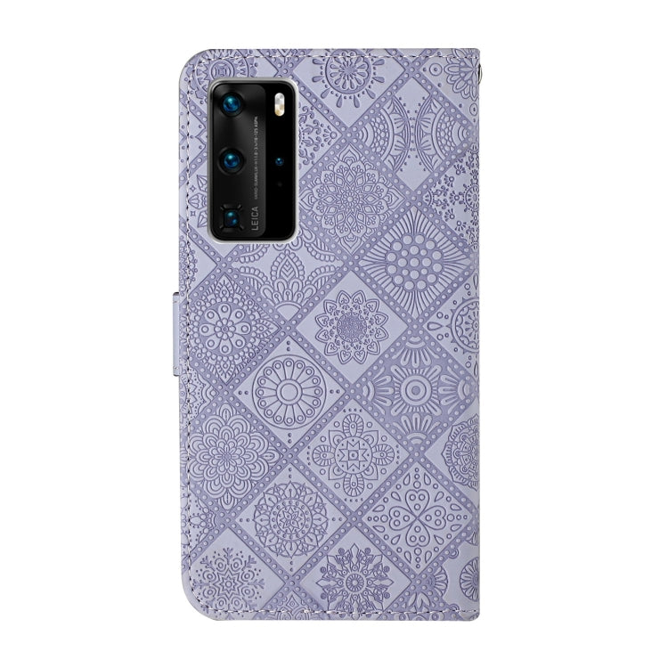 For Huawei P40 Pro Ethnic Style Embossed Pattern Horizontal Flip Leather Case with Holder & Card Slots & Wallet & Lanyard
