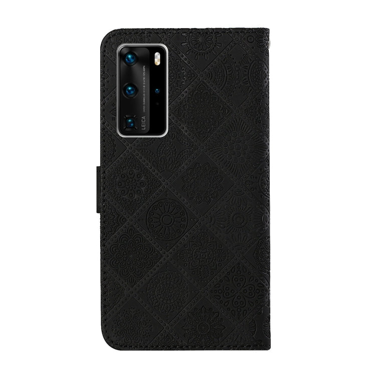 For Huawei P40 Pro Ethnic Style Embossed Pattern Horizontal Flip Leather Case with Holder & Card Slots & Wallet & Lanyard