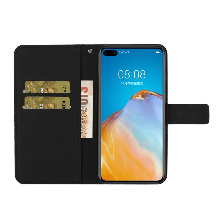 For Huawei P40 Pro Ethnic Style Embossed Pattern Horizontal Flip Leather Case with Holder & Card Slots & Wallet & Lanyard
