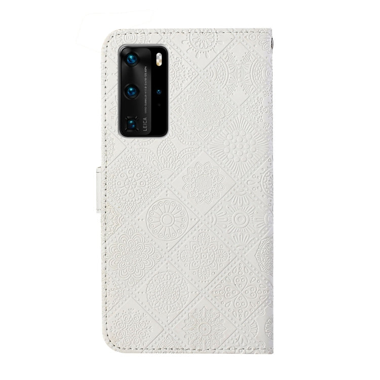 For Huawei P40 Pro Ethnic Style Embossed Pattern Horizontal Flip Leather Case with Holder & Card Slots & Wallet & Lanyard