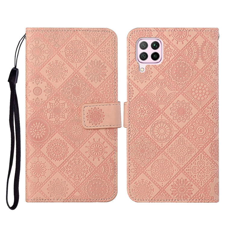 For Huawei P40 lite / nova 6 SE Ethnic Style Embossed Pattern Horizontal Flip Leather Case with Holder & Card Slots & Wallet & Lanyard