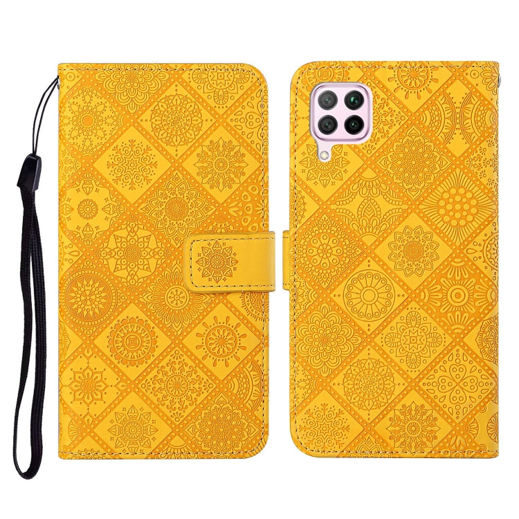 For Huawei P40 lite / nova 6 SE Ethnic Style Embossed Pattern Horizontal Flip Leather Case with Holder & Card Slots & Wallet & Lanyard