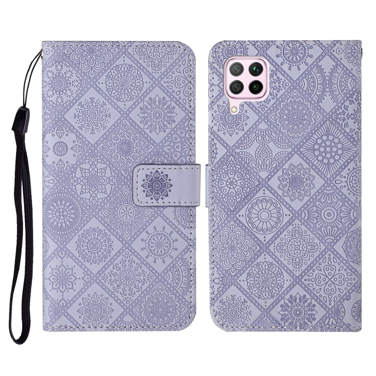 For Huawei P40 lite / nova 6 SE Ethnic Style Embossed Pattern Horizontal Flip Leather Case with Holder & Card Slots & Wallet & Lanyard