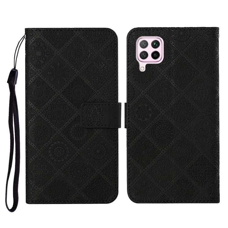 For Huawei P40 lite / nova 6 SE Ethnic Style Embossed Pattern Horizontal Flip Leather Case with Holder & Card Slots & Wallet & Lanyard