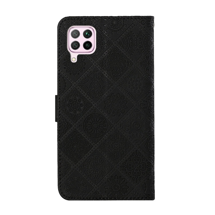 For Huawei P40 lite / nova 6 SE Ethnic Style Embossed Pattern Horizontal Flip Leather Case with Holder & Card Slots & Wallet & Lanyard