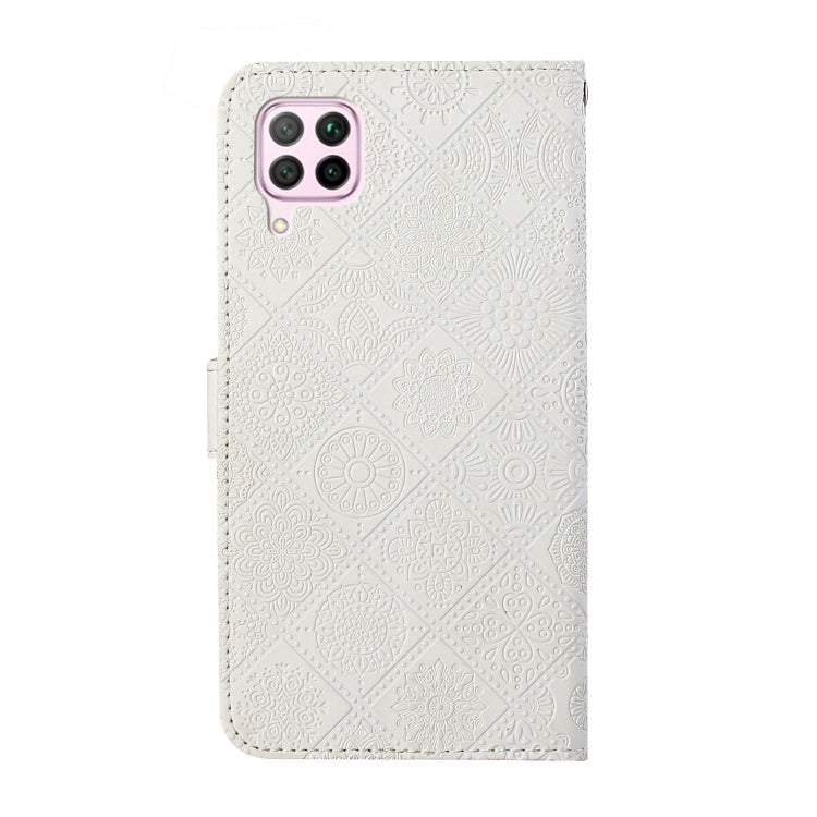 For Huawei P40 lite / nova 6 SE Ethnic Style Embossed Pattern Horizontal Flip Leather Case with Holder & Card Slots & Wallet & Lanyard