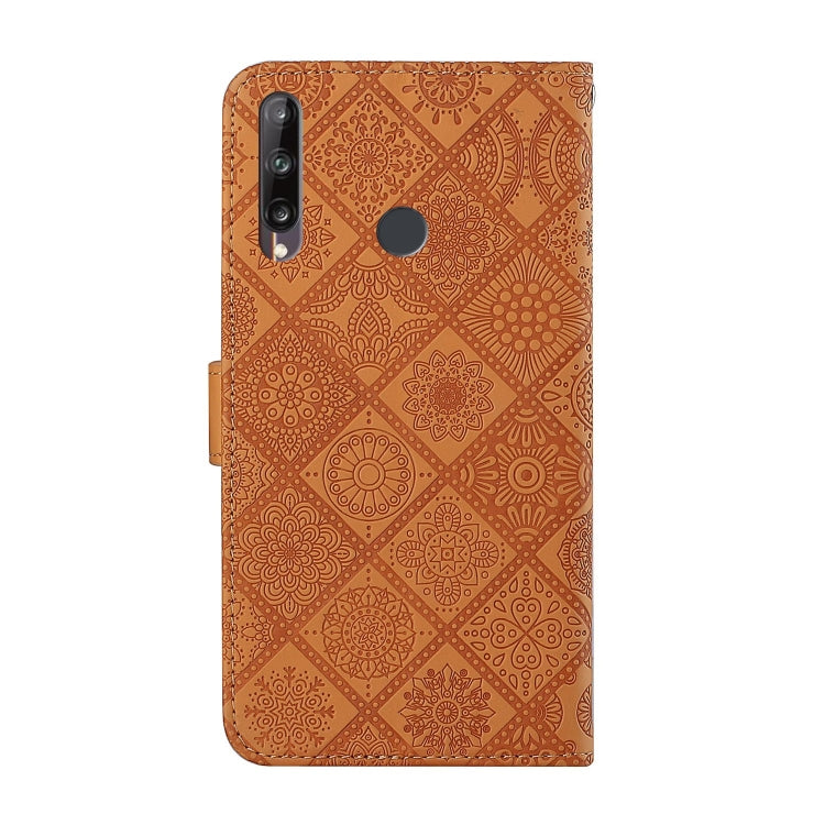 Huawei P40 lite E / Y7p Ethnic Style Embossed Pattern Horizontal Flip Leather Case with Holder & Card Slots & Wallet & Lanyard