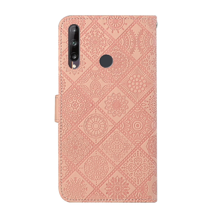 Huawei P40 lite E / Y7p Ethnic Style Embossed Pattern Horizontal Flip Leather Case with Holder & Card Slots & Wallet & Lanyard