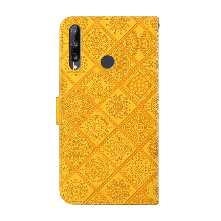 Huawei P40 lite E / Y7p Ethnic Style Embossed Pattern Horizontal Flip Leather Case with Holder & Card Slots & Wallet & Lanyard