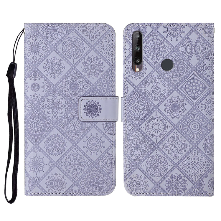 Huawei P40 lite E / Y7p Ethnic Style Embossed Pattern Horizontal Flip Leather Case with Holder & Card Slots & Wallet & Lanyard