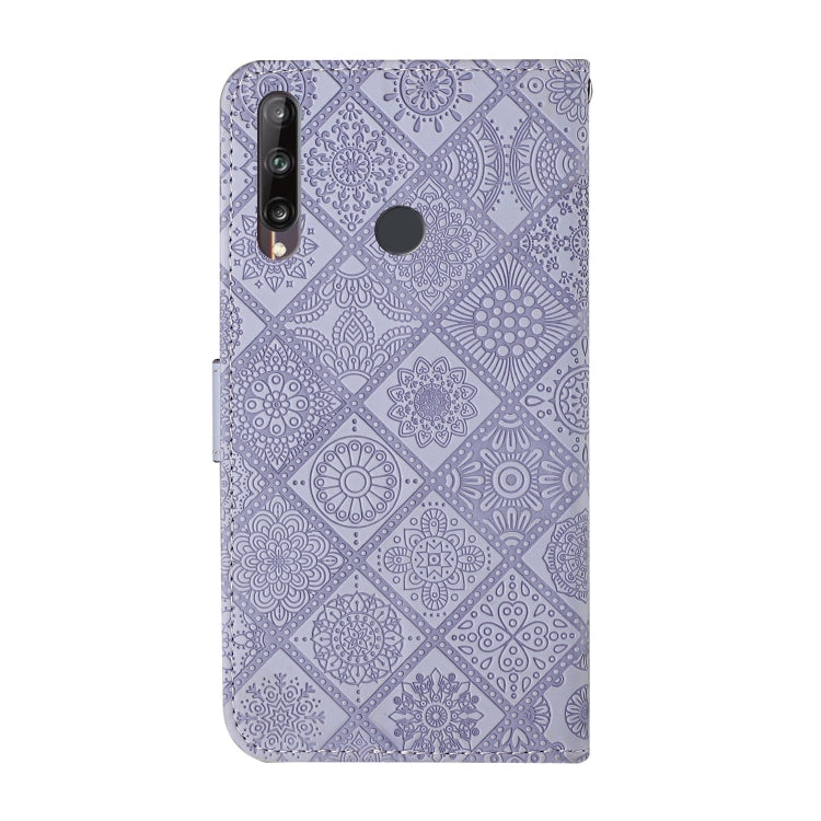 Huawei P40 lite E / Y7p Ethnic Style Embossed Pattern Horizontal Flip Leather Case with Holder & Card Slots & Wallet & Lanyard