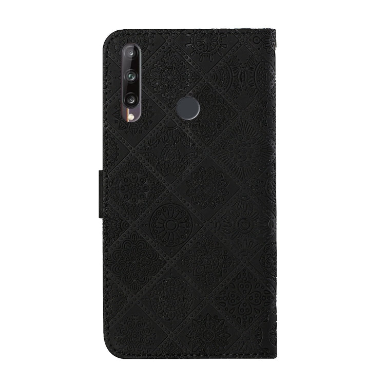Huawei P40 lite E / Y7p Ethnic Style Embossed Pattern Horizontal Flip Leather Case with Holder & Card Slots & Wallet & Lanyard