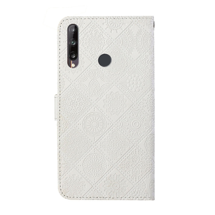 Huawei P40 lite E / Y7p Ethnic Style Embossed Pattern Horizontal Flip Leather Case with Holder & Card Slots & Wallet & Lanyard