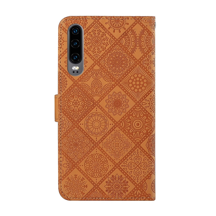 For Huawei P30 Ethnic Style Embossed Pattern Horizontal Flip Leather Case with Holder & Card Slots & Wallet & Lanyard