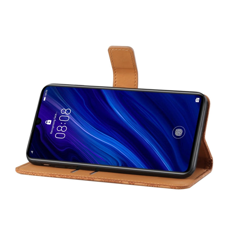 For Huawei P30 Ethnic Style Embossed Pattern Horizontal Flip Leather Case with Holder & Card Slots & Wallet & Lanyard