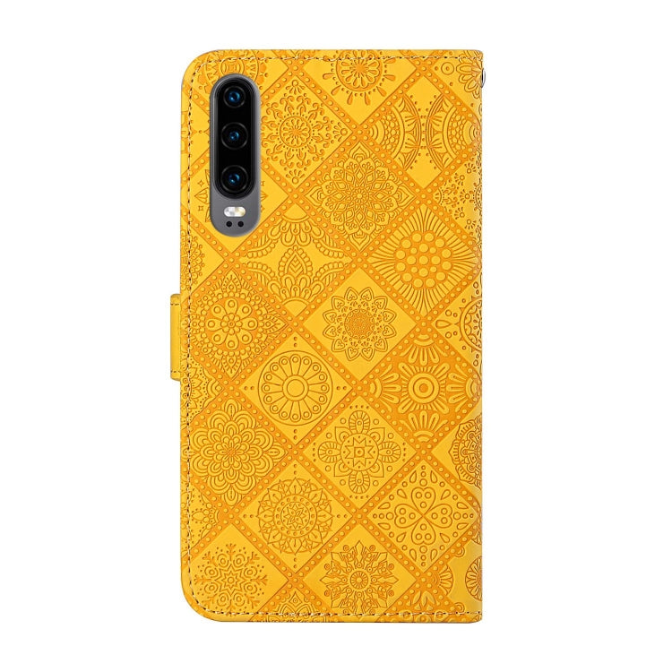 For Huawei P30 Ethnic Style Embossed Pattern Horizontal Flip Leather Case with Holder & Card Slots & Wallet & Lanyard