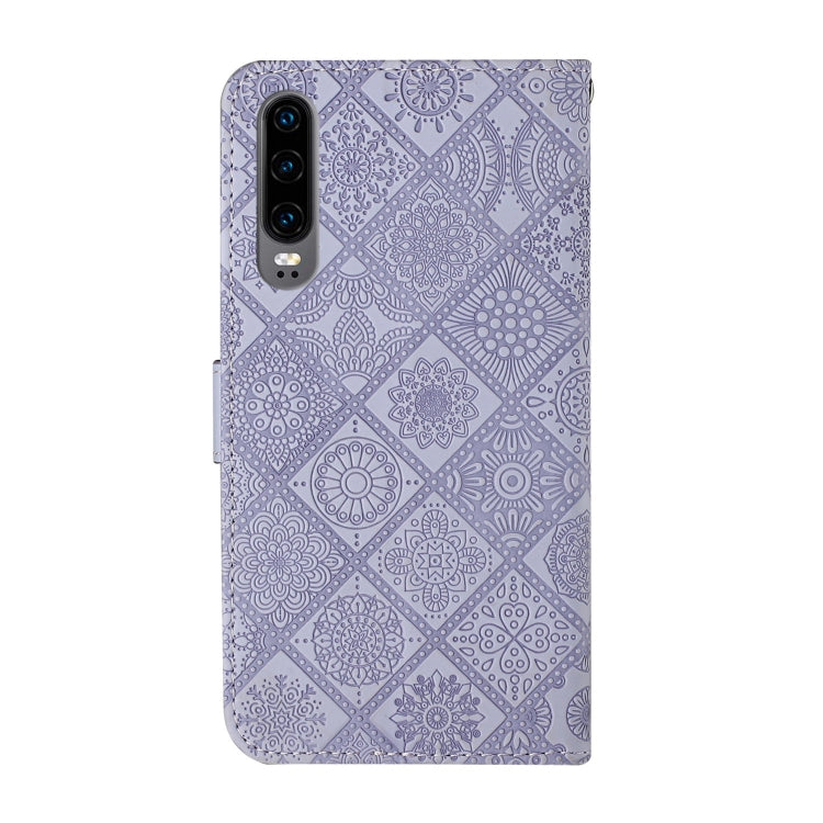 For Huawei P30 Ethnic Style Embossed Pattern Horizontal Flip Leather Case with Holder & Card Slots & Wallet & Lanyard