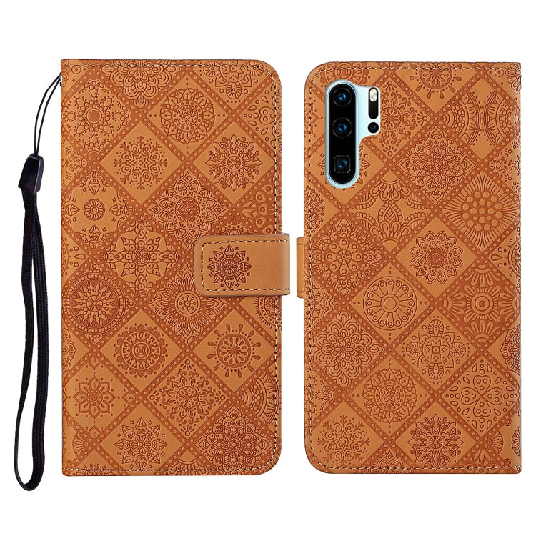 For Huawei P30 Pro Ethnic Style Embossed Pattern Horizontal Flip Leather Case with Holder & Card Slots & Wallet & Lanyard