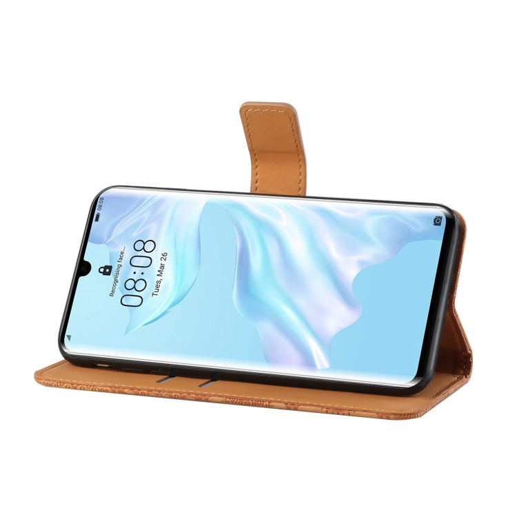 For Huawei P30 Pro Ethnic Style Embossed Pattern Horizontal Flip Leather Case with Holder & Card Slots & Wallet & Lanyard