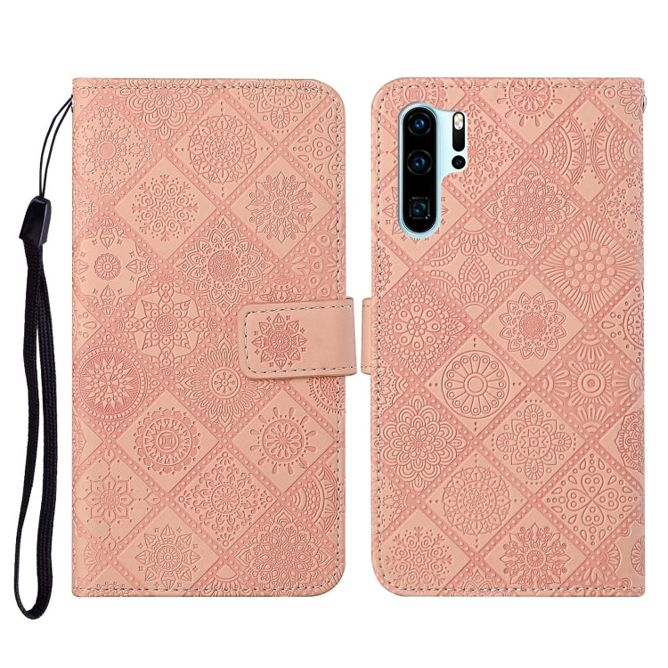 For Huawei P30 Pro Ethnic Style Embossed Pattern Horizontal Flip Leather Case with Holder & Card Slots & Wallet & Lanyard