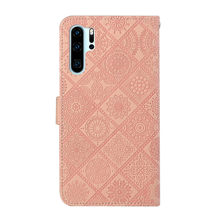For Huawei P30 Pro Ethnic Style Embossed Pattern Horizontal Flip Leather Case with Holder & Card Slots & Wallet & Lanyard