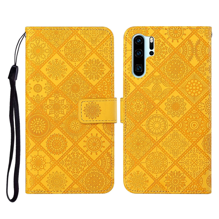For Huawei P30 Pro Ethnic Style Embossed Pattern Horizontal Flip Leather Case with Holder & Card Slots & Wallet & Lanyard