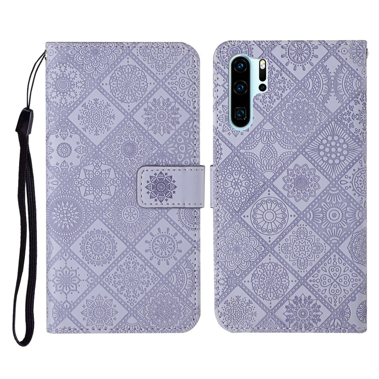 For Huawei P30 Pro Ethnic Style Embossed Pattern Horizontal Flip Leather Case with Holder & Card Slots & Wallet & Lanyard