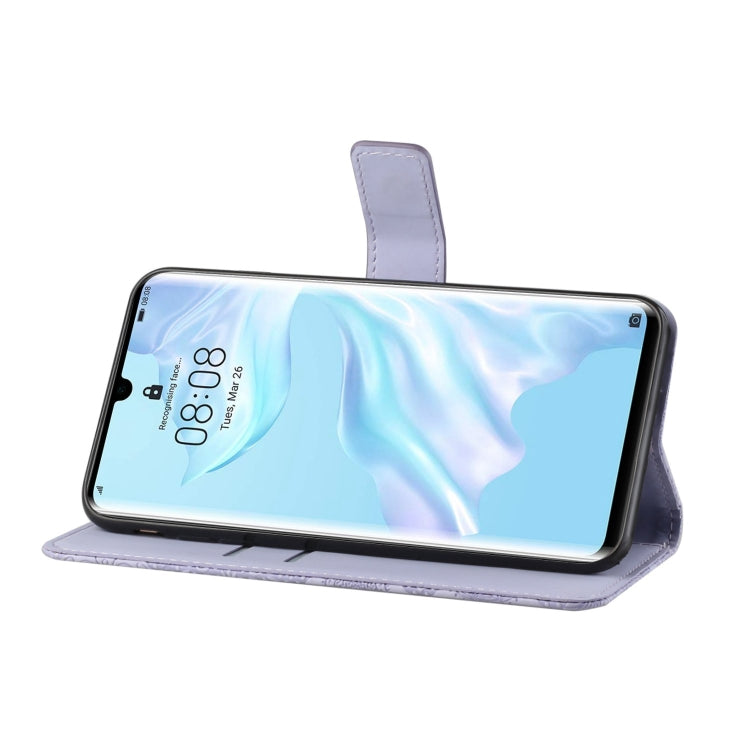 For Huawei P30 Pro Ethnic Style Embossed Pattern Horizontal Flip Leather Case with Holder & Card Slots & Wallet & Lanyard