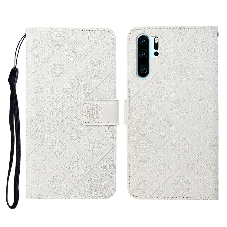 For Huawei P30 Pro Ethnic Style Embossed Pattern Horizontal Flip Leather Case with Holder & Card Slots & Wallet & Lanyard