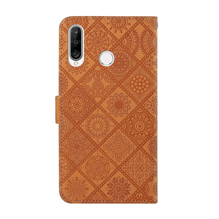 For Huawei P30 lite Ethnic Style Embossed Pattern Horizontal Flip Leather Case with Holder & Card Slots & Wallet & Lanyard