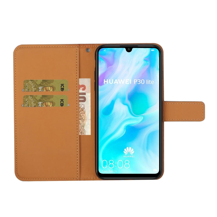 For Huawei P30 lite Ethnic Style Embossed Pattern Horizontal Flip Leather Case with Holder & Card Slots & Wallet & Lanyard