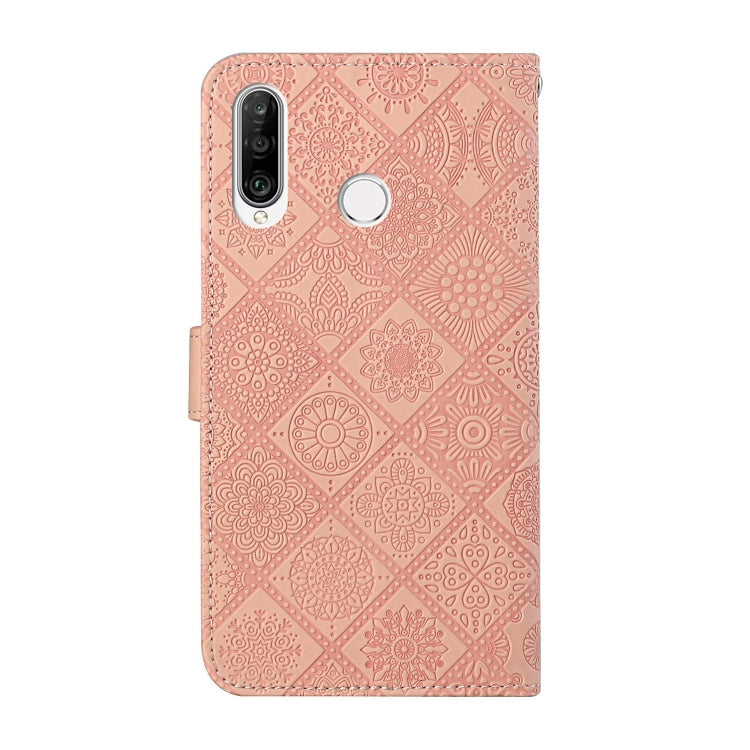 For Huawei P30 lite Ethnic Style Embossed Pattern Horizontal Flip Leather Case with Holder & Card Slots & Wallet & Lanyard