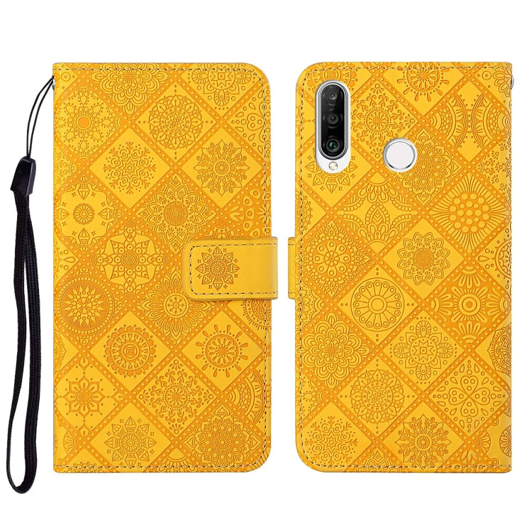 For Huawei P30 lite Ethnic Style Embossed Pattern Horizontal Flip Leather Case with Holder & Card Slots & Wallet & Lanyard