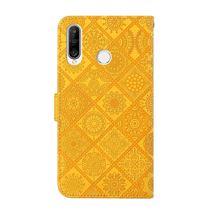 For Huawei P30 lite Ethnic Style Embossed Pattern Horizontal Flip Leather Case with Holder & Card Slots & Wallet & Lanyard