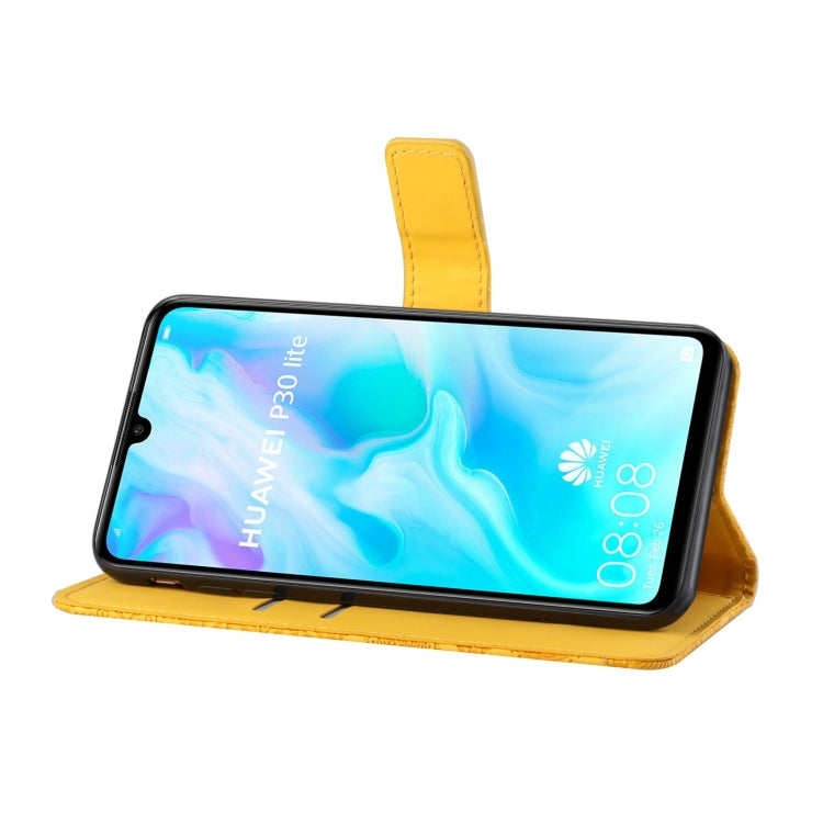 For Huawei P30 lite Ethnic Style Embossed Pattern Horizontal Flip Leather Case with Holder & Card Slots & Wallet & Lanyard