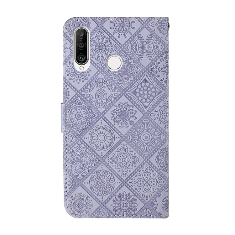 For Huawei P30 lite Ethnic Style Embossed Pattern Horizontal Flip Leather Case with Holder & Card Slots & Wallet & Lanyard