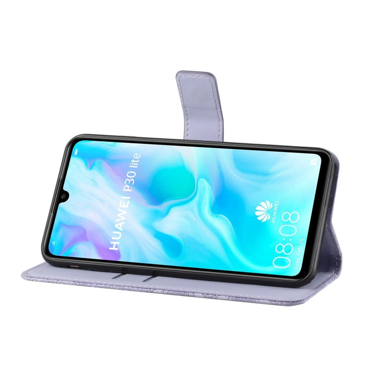 For Huawei P30 lite Ethnic Style Embossed Pattern Horizontal Flip Leather Case with Holder & Card Slots & Wallet & Lanyard